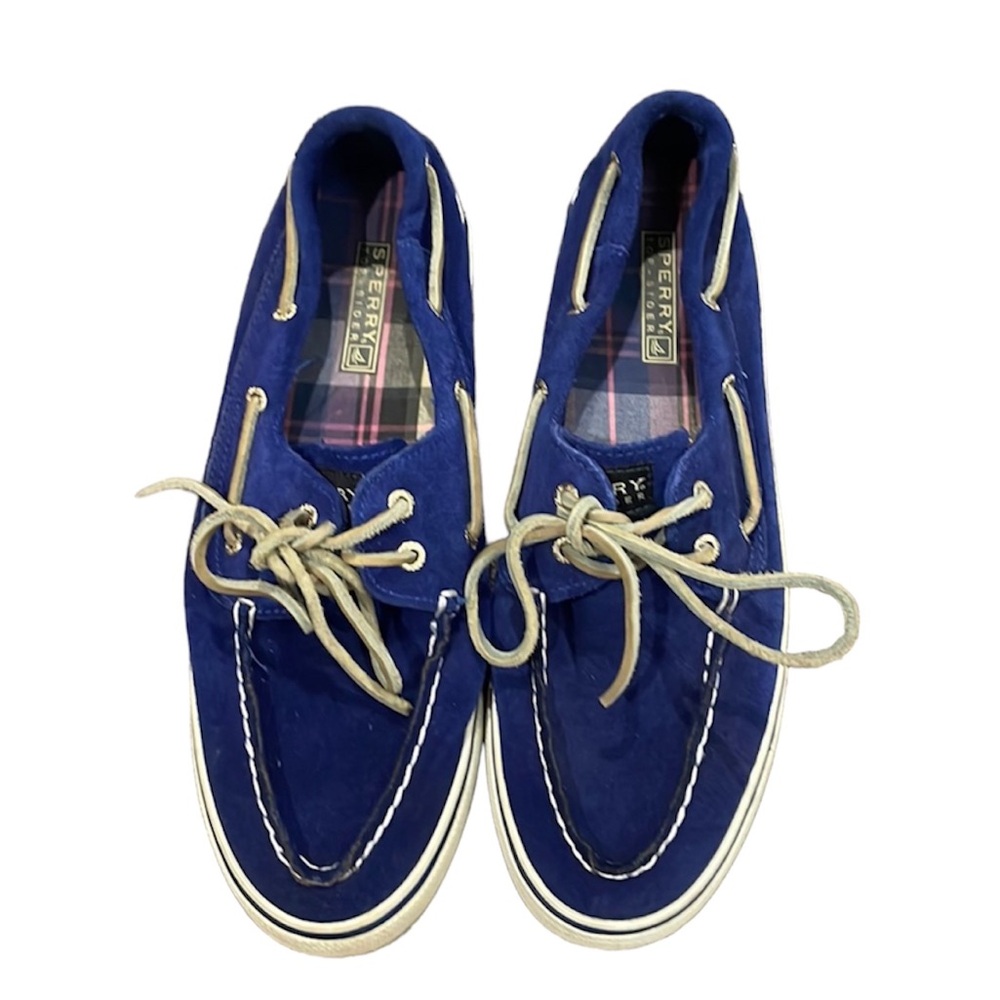 Sperry Top-Sider Blue Suede Boat Shoes Size 9